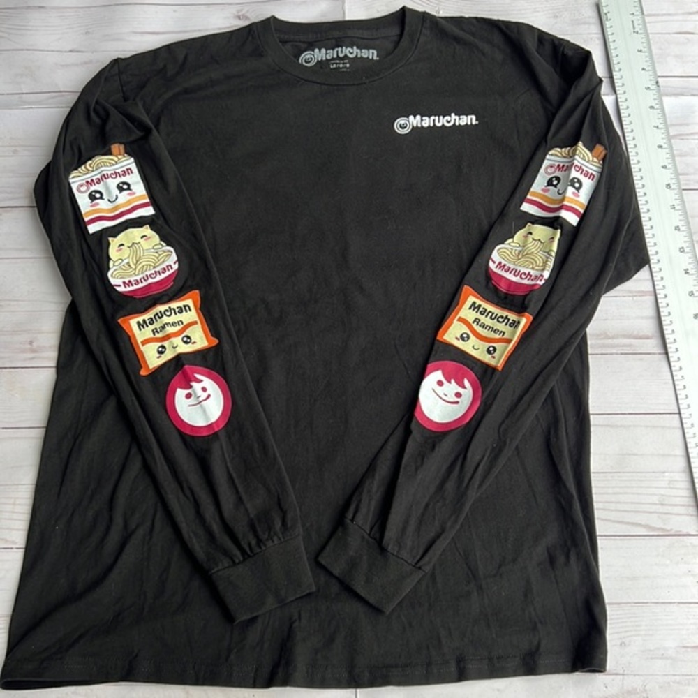 Maruchan Ramen Long Sleeve Tee Shirt Size L‎ Black